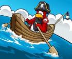 Kaptan Rockhopper ve Club Penguin yaptığı tekne onun hayvan
